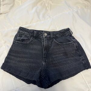 PacSun Black Jean Shorts High-Waisted Distressed
